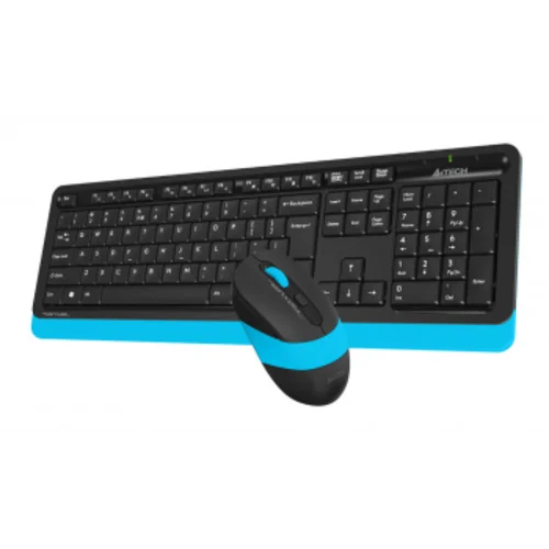 Клавиатура + мышь A4Tech Fstyler FG1010 клав:черный/синий мышь:черный/синий USB беспроводная Multimedia (FG1010 BLUE)